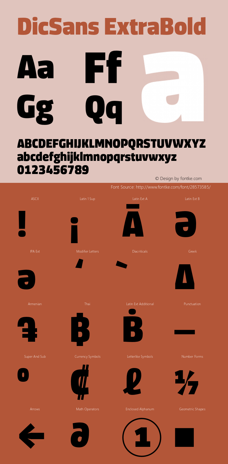 DicSans ExtraBold Version 5.000;PS 4.0;hotconv 1.0.86;makeotf.lib2.5.63406 Font Sample