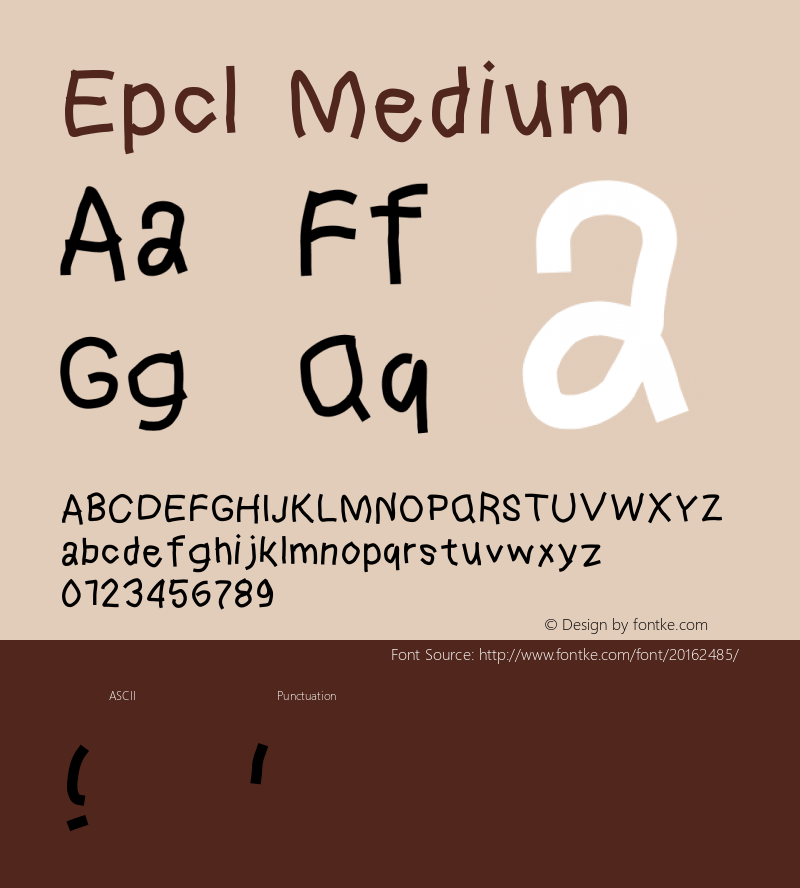 Epcl Version 1.0 Font Sample