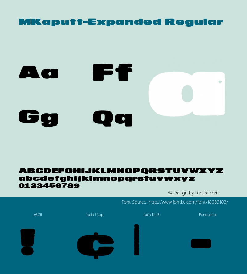 MKaputt-Expanded Regular 1.0 2006-12-30 Font Sample