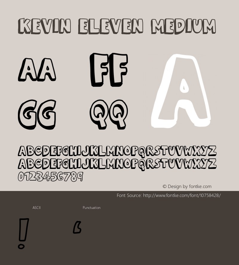 kevin eleven Medium Version 1.0 Font Sample