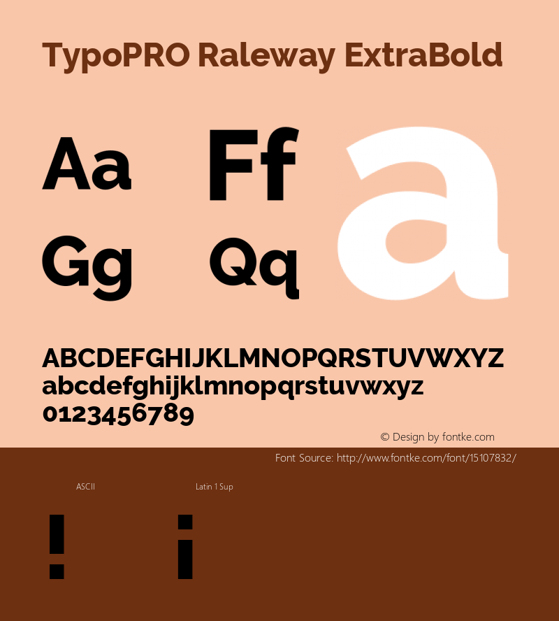 TypoPRO Raleway ExtraBold Version 3.000; ttfautohint (v0.96) -l 8 -r 28 -G 28 -x 14 -w 