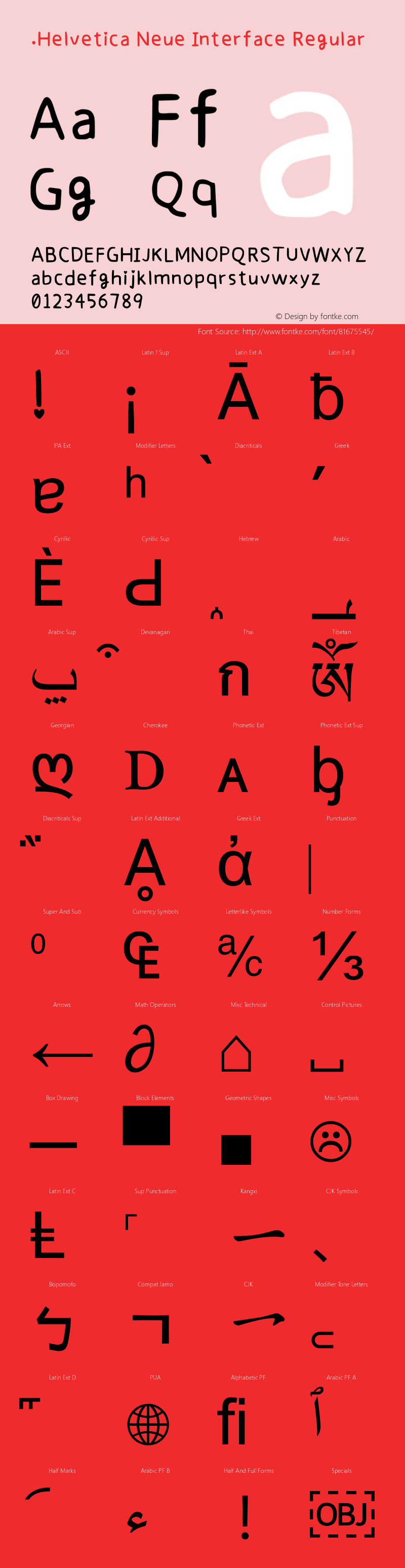 .Helvetica Neue Interface Italic  Font Sample