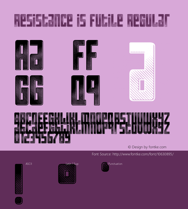 Resistance is Futile Regular Unknown Font Sample