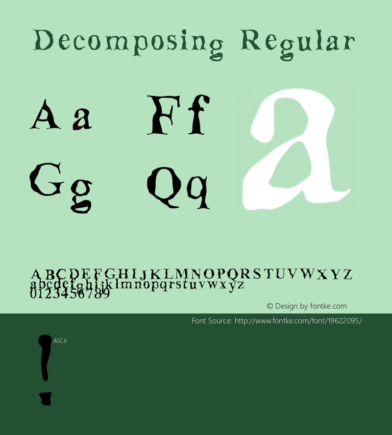 Decomposing  Font Sample