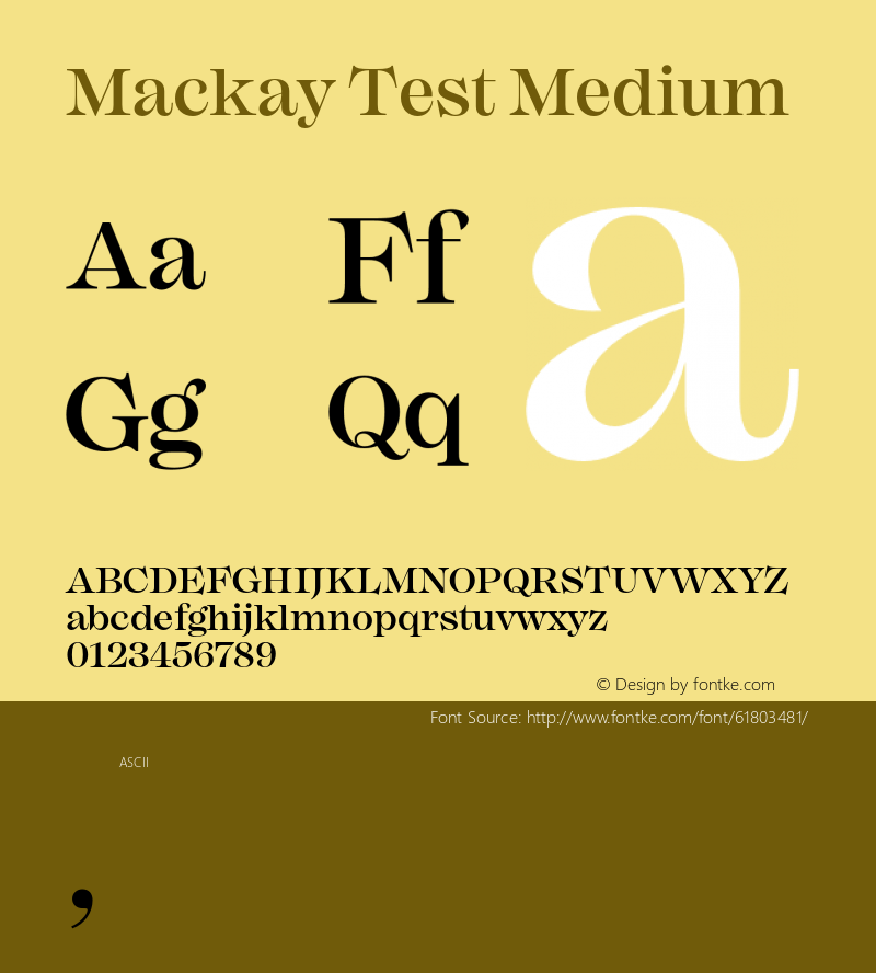 Mackay Test Medium Version 1.001;PS 001.001;hotconv 1.0.88;makeotf.lib2.5.64775 Font Sample