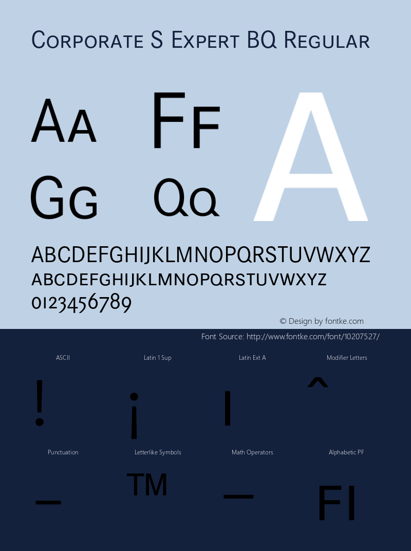 Corporate S Expert BQ Regular 001.000 Font Sample