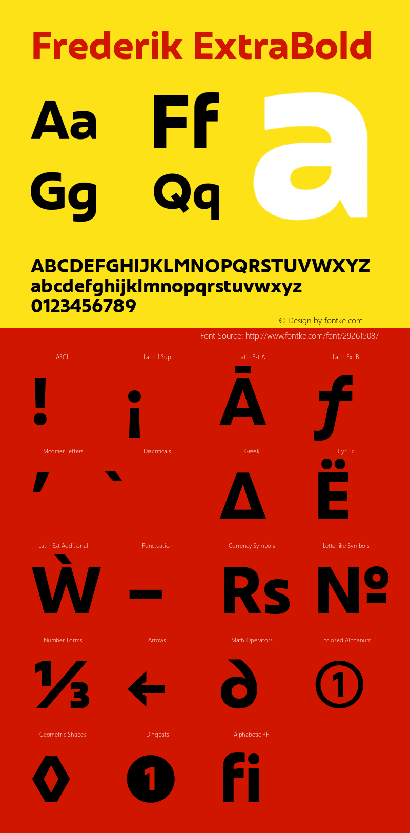 Frederik ExtraBold Version 001.000 February 2019;YWFTv17 Font Sample