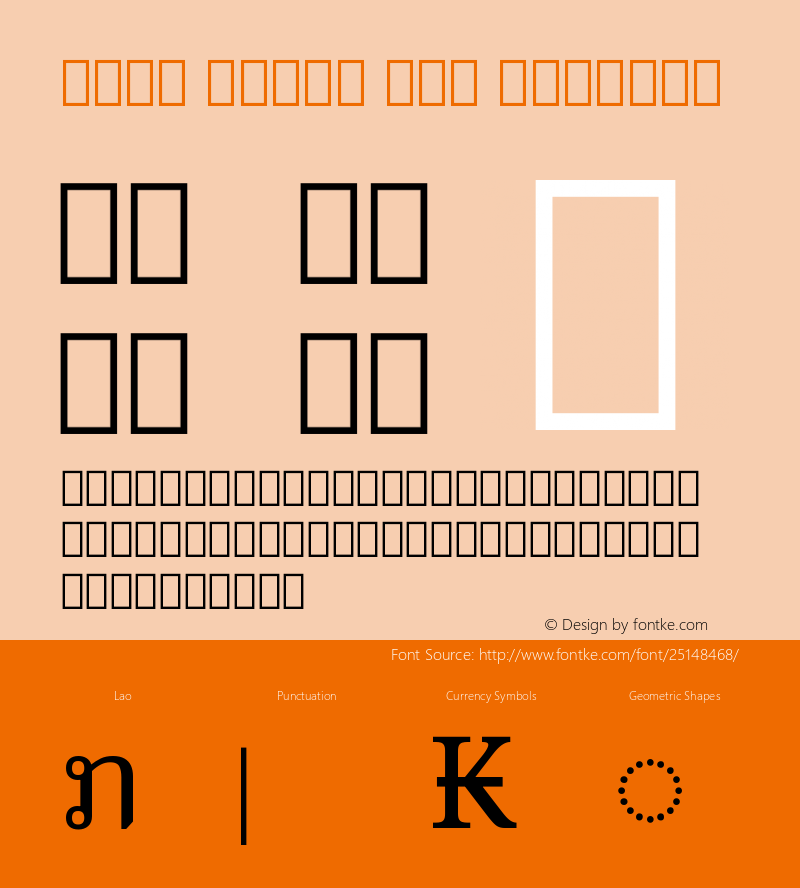 Noto Serif Lao Regular Version 2.000 Font Sample