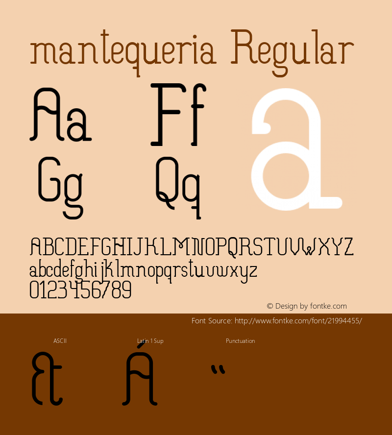 mantequeria Version 001.000 Font Sample