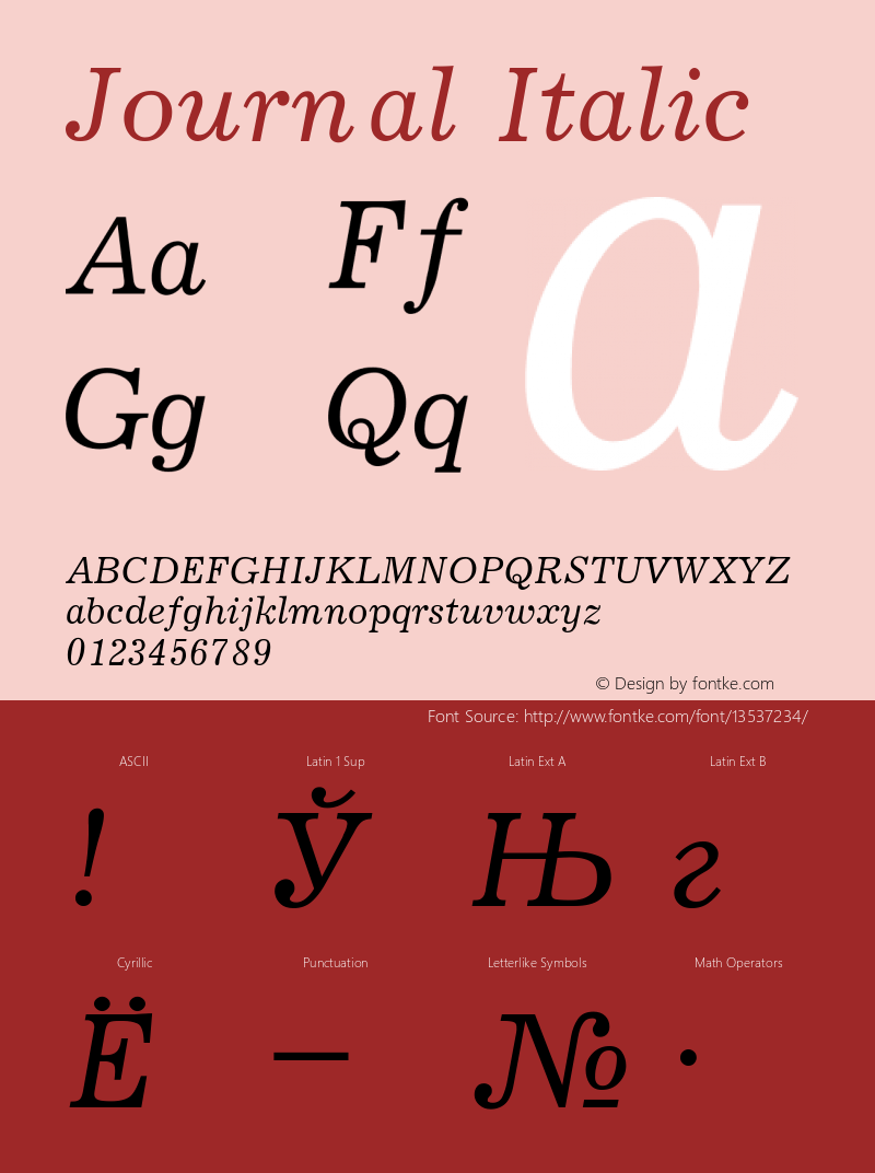 Journal Italic Converted from t:\JRN56___.TF1 by ALLTYPE Font Sample