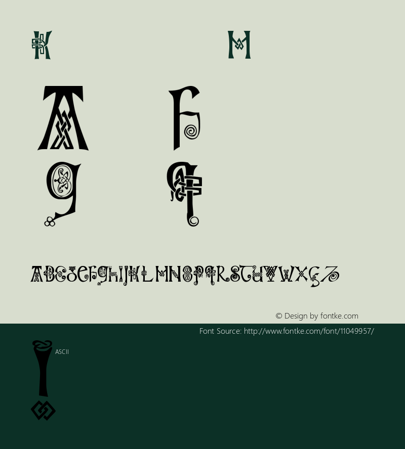 Knotwork Medium Version 001.000 Font Sample