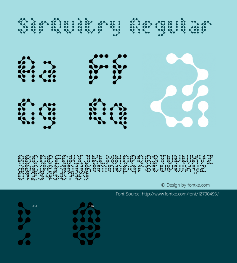 SirQuitry Regular 1999; 1.1 Font Sample