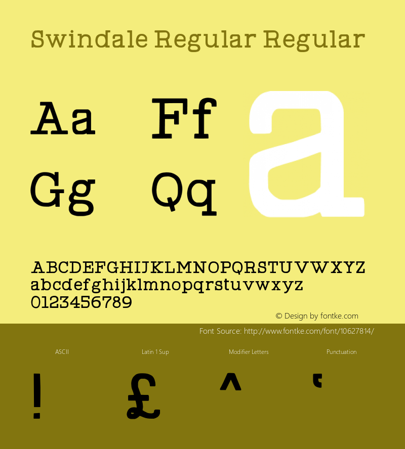 Swindale Regular Regular Version 1.000;PS 001.001;hotconv 1.0.56 Font Sample