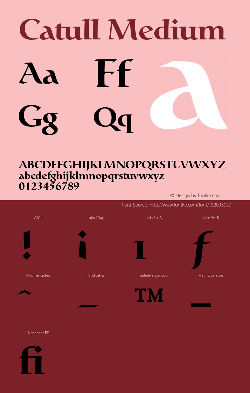 Catull Medium 001.000 Font Sample