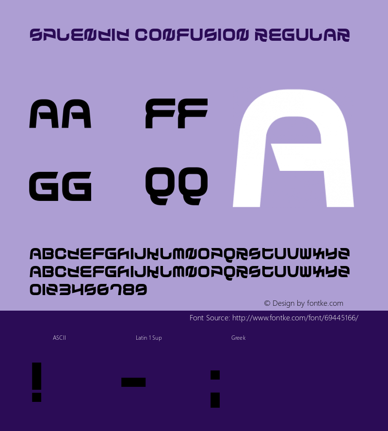 Splendid Confusion Version 1.00;June 19, 2020;FontCreator 11.5.0.2430 64-bit Font Sample