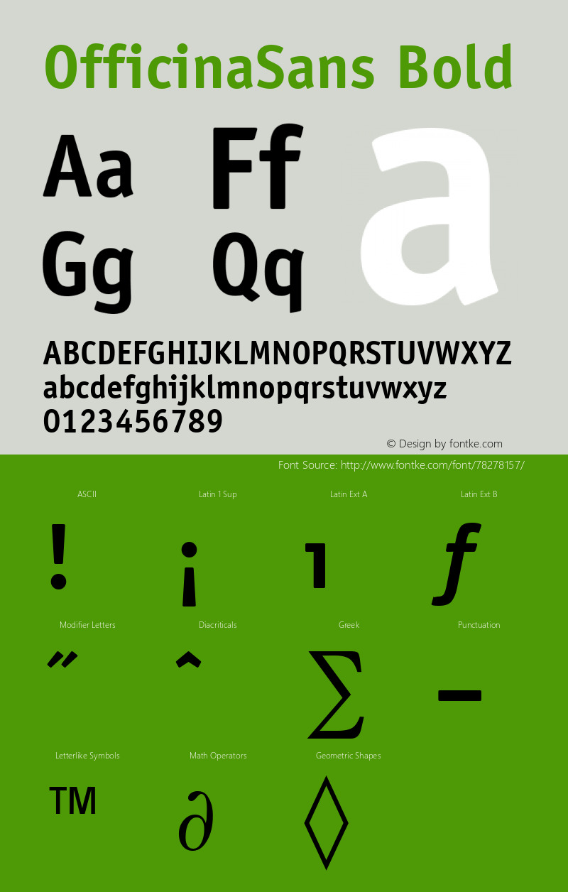 OfficinaSans Bold Altsys Metamorphosis:24-06-2003 Font Sample