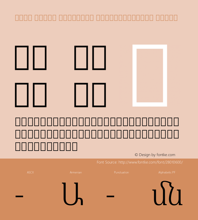 Noto Serif Armenian SemiCondensed Light Version 2.040; ttfautohint (v1.8.2) Font Sample