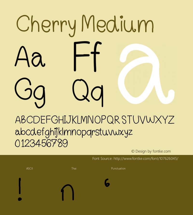 Cherry Version 001.000 Font Sample