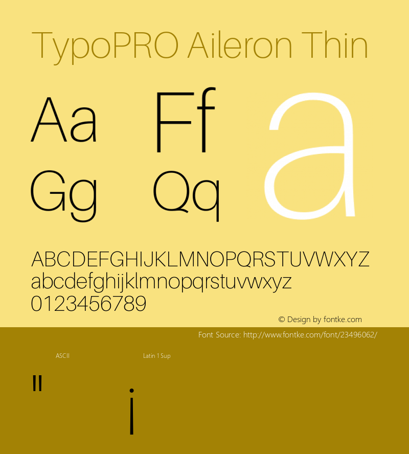 TypoPRO Aileron Thin Version 1.102;PS 001.102;hotconv 1.0.70;makeotf.lib2.5.58329 Font Sample