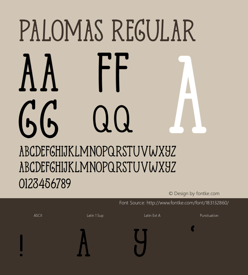 Palomas Version 1.005;Fontself Maker 3.5.1图片样张