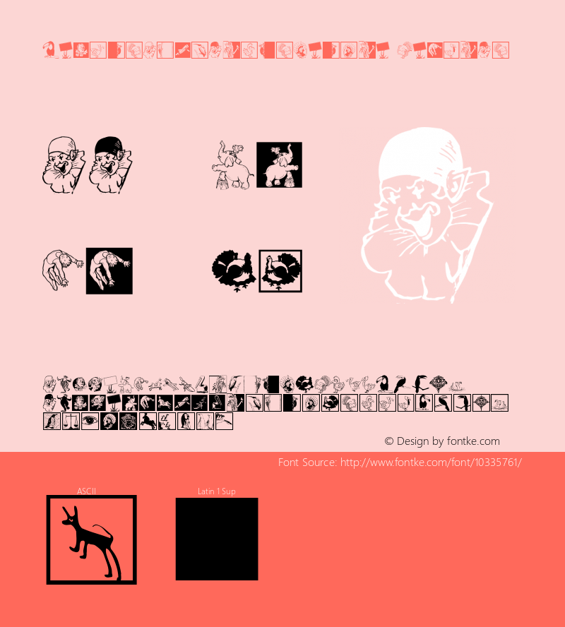 VectorAnimalsOrPeople Regular 1.0 2007-04-19 Font Sample