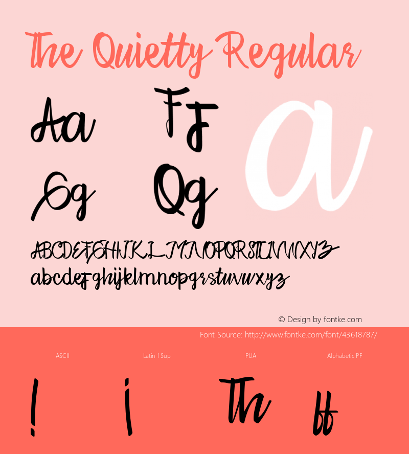 The Quietty Version 1.00;October 29, 2019;FontCreator 12.0.0.2535 64-bit Font Sample