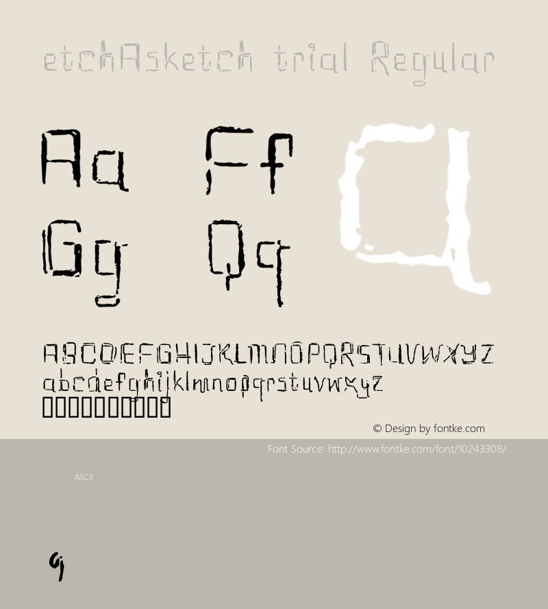 etchAsketch trial Regular Macromedia Fontographer 4.1 23-1-2009 Font Sample