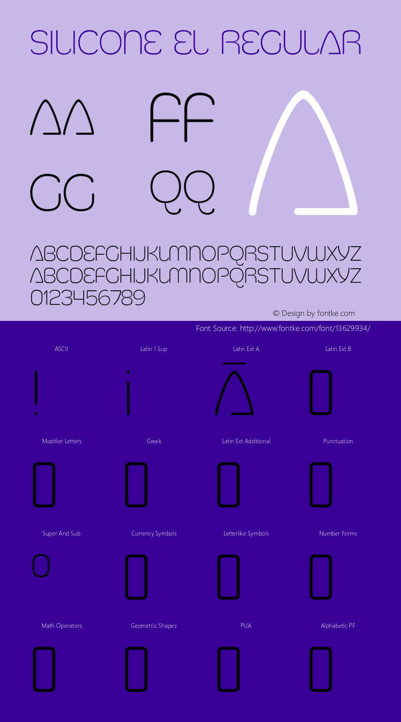 Silicone El Regular OTF 1.000;PS 001.001;Core 1.0.29 Font Sample