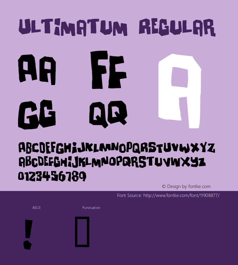 Ultimatum Regular 2 Font Sample