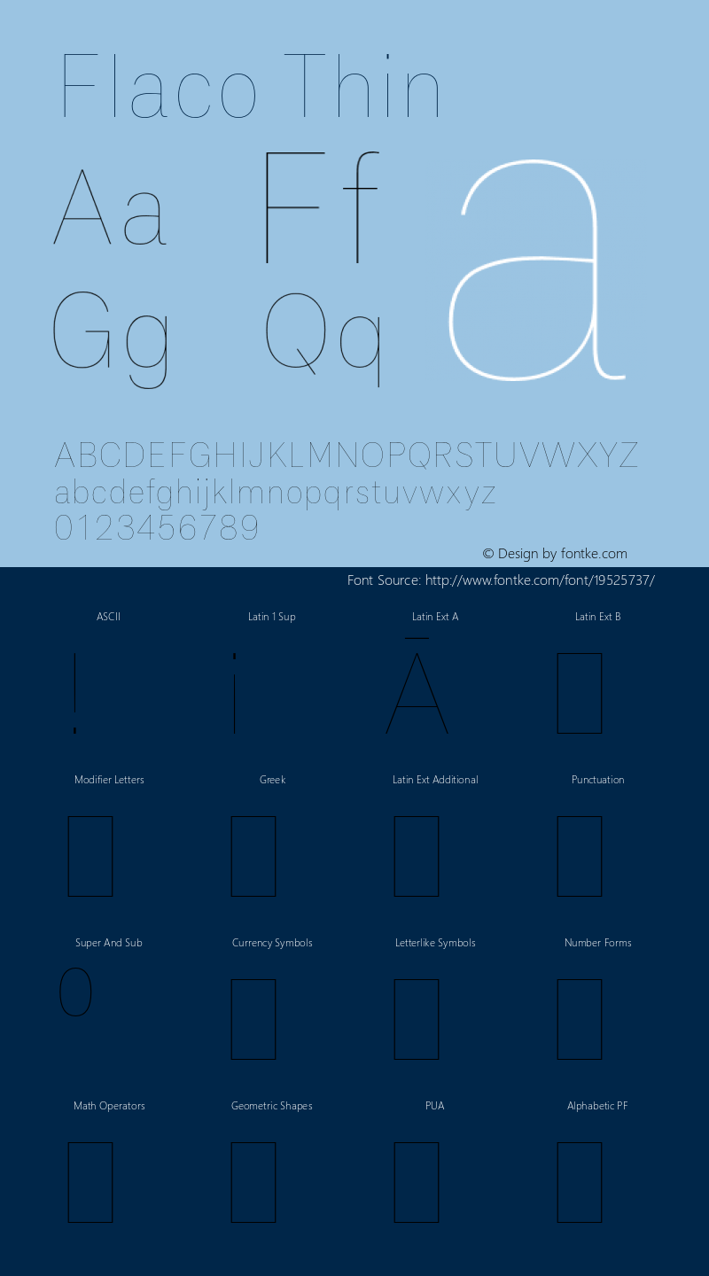 Flaco-Thin Version 1.000;PS 001.000;hotconv 1.0.88;makeotf.lib2.5.64775 Font Sample