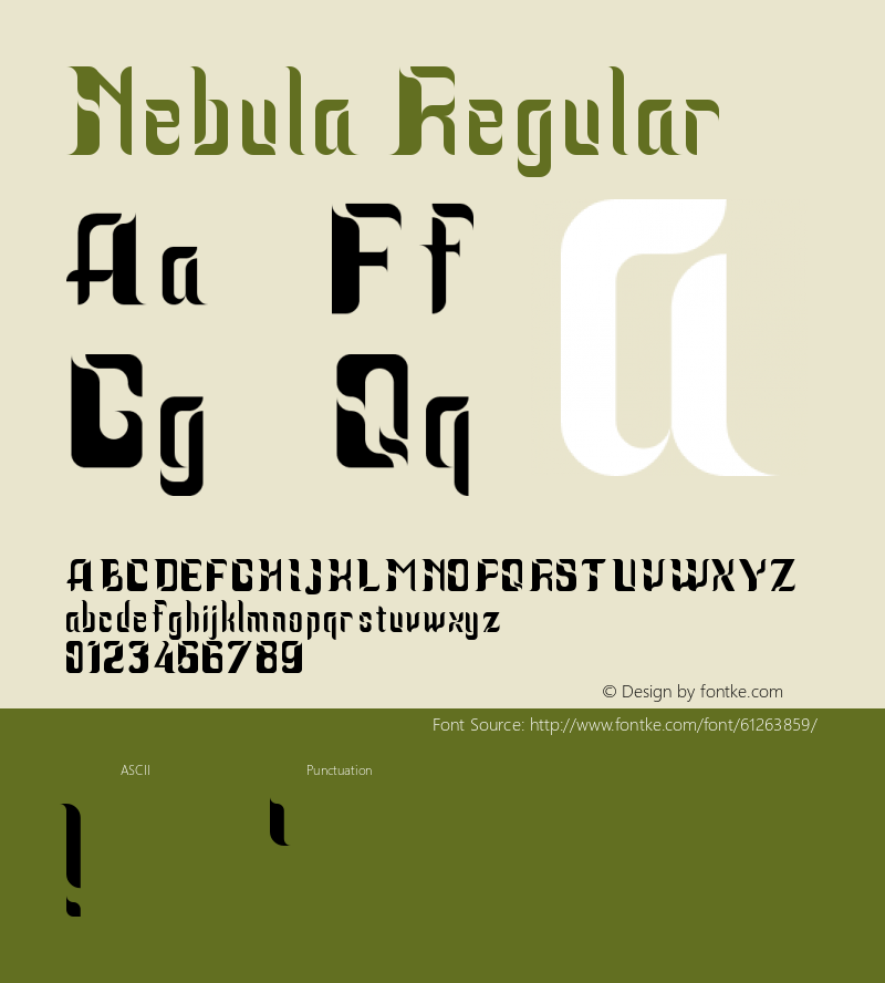 Nebula Regular Version 1.0 Font Sample