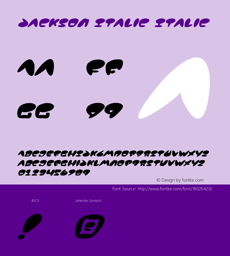 Jackson Italic Italic Version 2 Font Sample