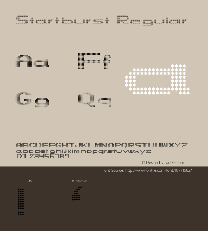 Startburst Regular Version 1.0 Font Sample