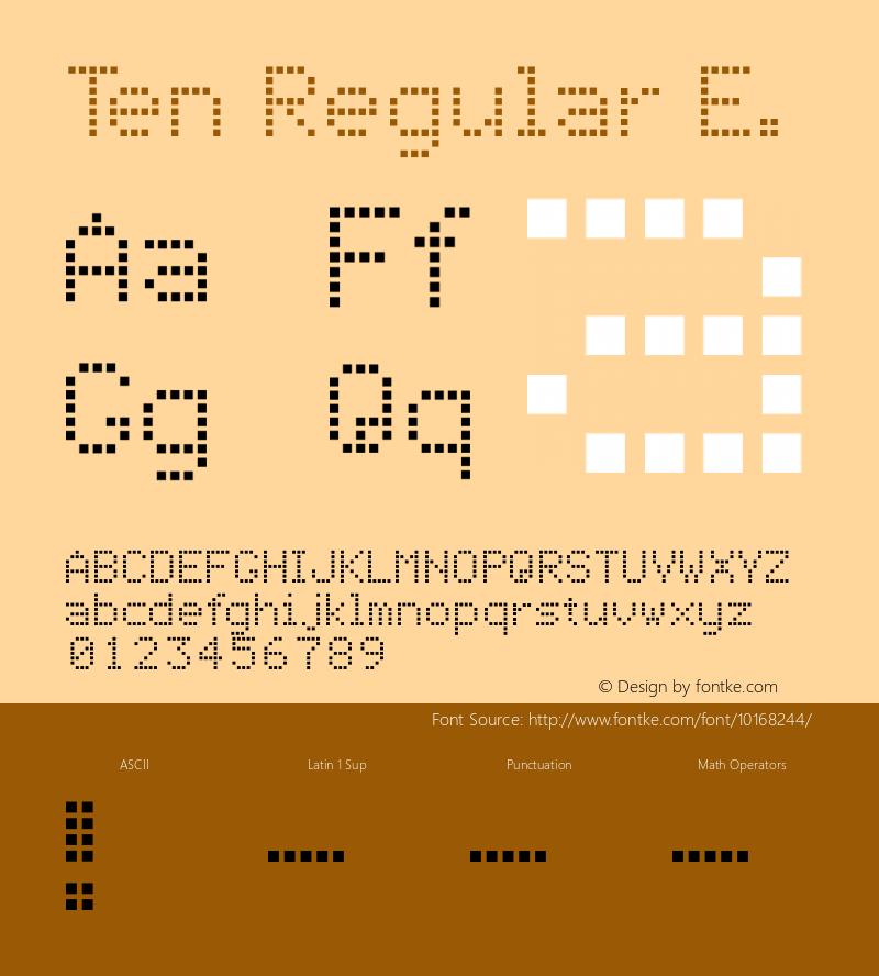 Ten Regular E. Macromedia Fontographer 4.1J 02.8.23 Font Sample