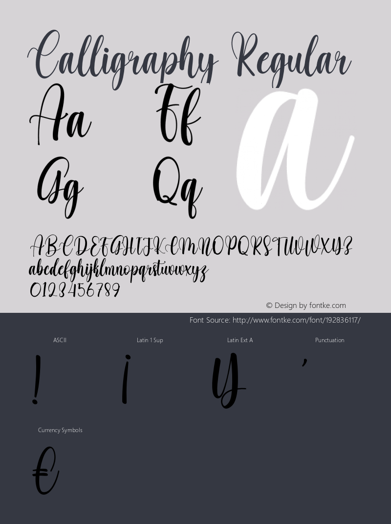 Calligraphy Version 1.001;Fontself Maker 3.5.2图片样张