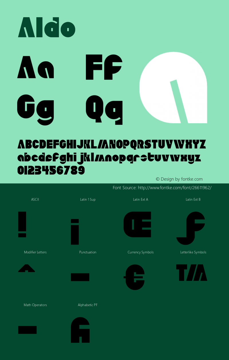 ☞Aldo Version 001.000;com.myfonts.easy.northernblock.aldo.regular.wfkit2.version.3cgC Font Sample