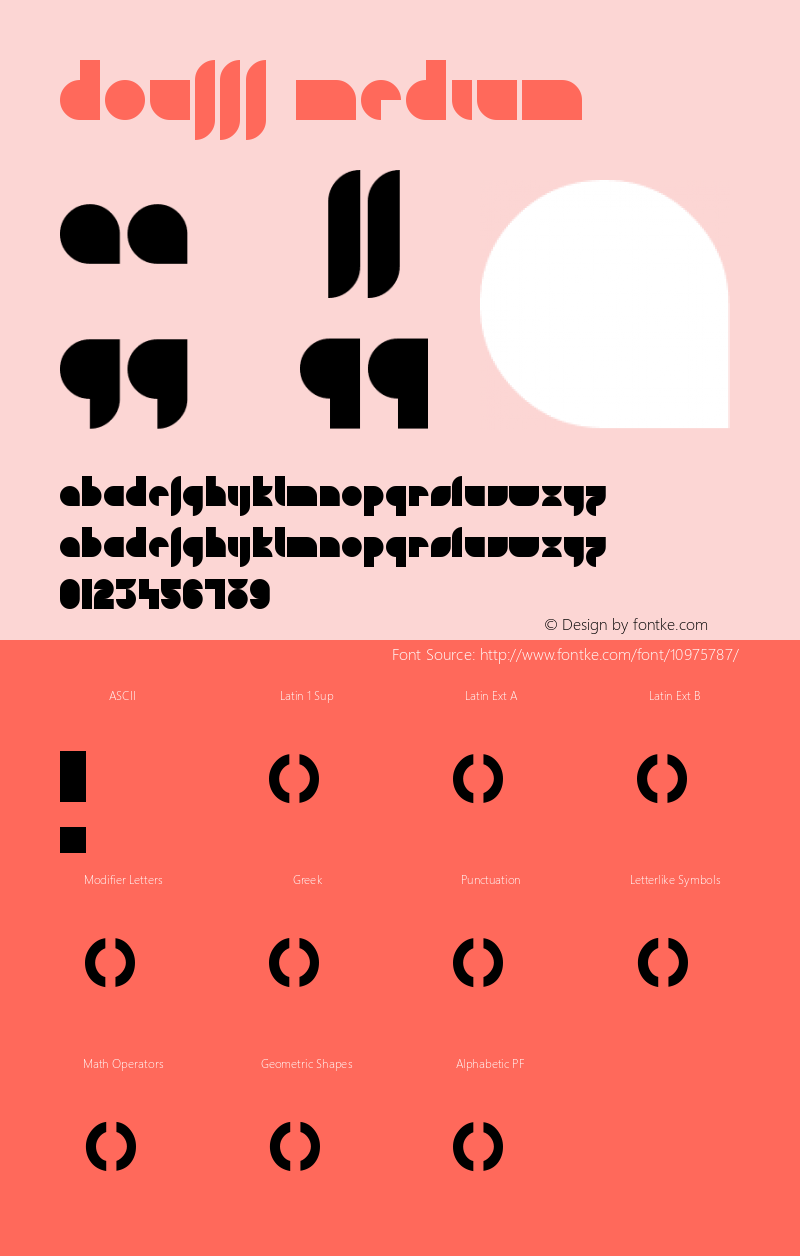 Doufff Medium Version 001.000 Font Sample