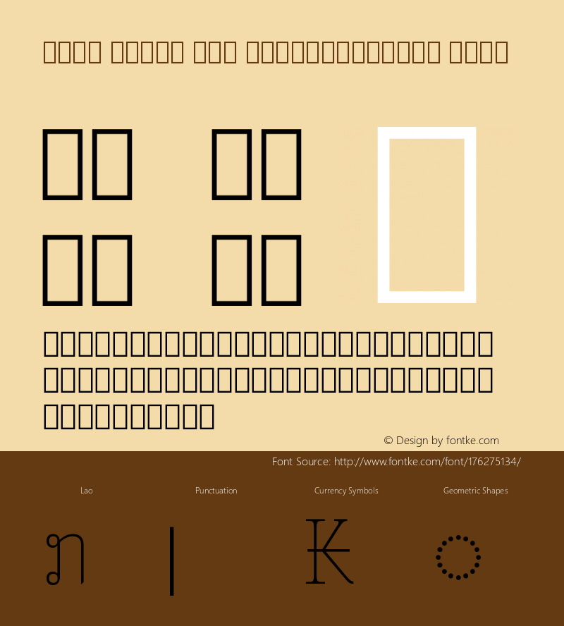 Noto Serif Lao SemiCondensed Thin Version 2.000图片样张