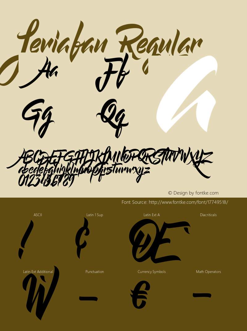 Leviafan Regular Version 1.000 Font Sample