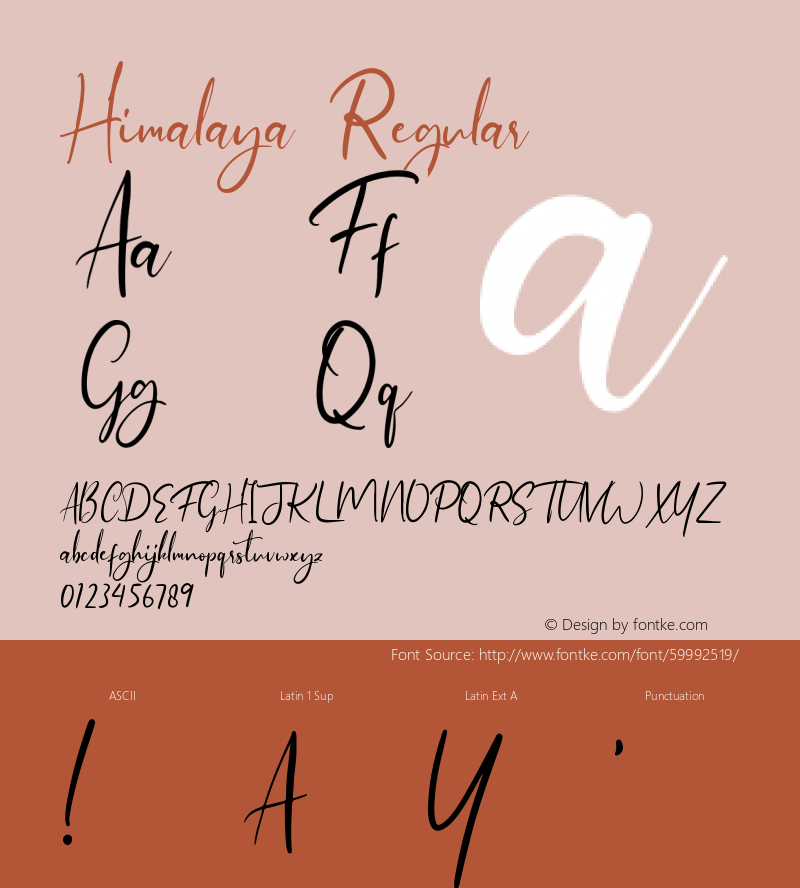 Himalaya Version 1.002;Fontself Maker 3.5.1 Font Sample
