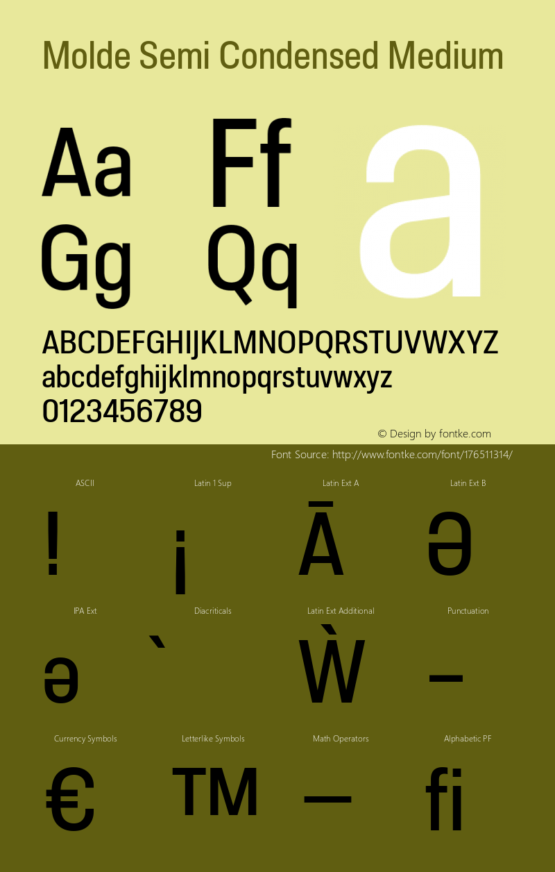 Molde Semi Condensed Medium 1.000图片样张