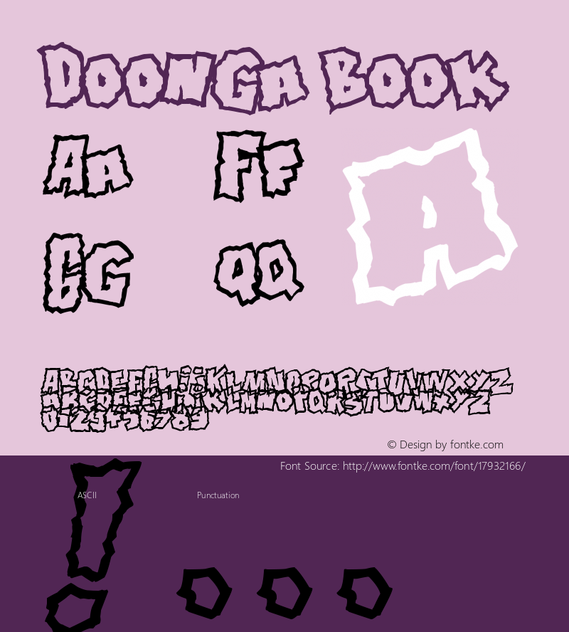 Doonga Book Version 1.00 December 15, 20 Font Sample
