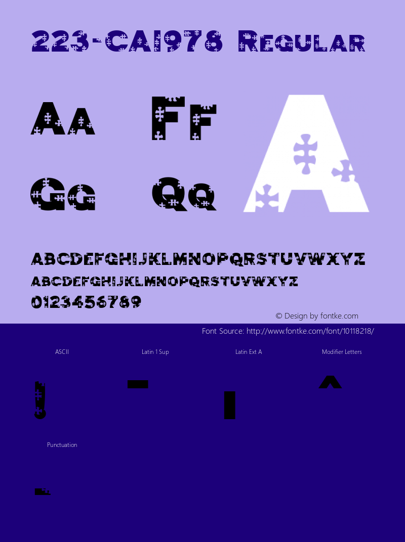 223-CAI978 Regular Version 1.00 August 19, 1998, initial release Font Sample