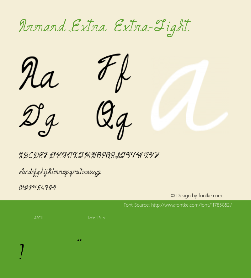 Armand_Extra Extra-Light Version 001.000 Font Sample