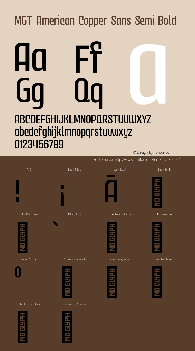 MGT American Copper Sans Semi Bold 1.000图片样张