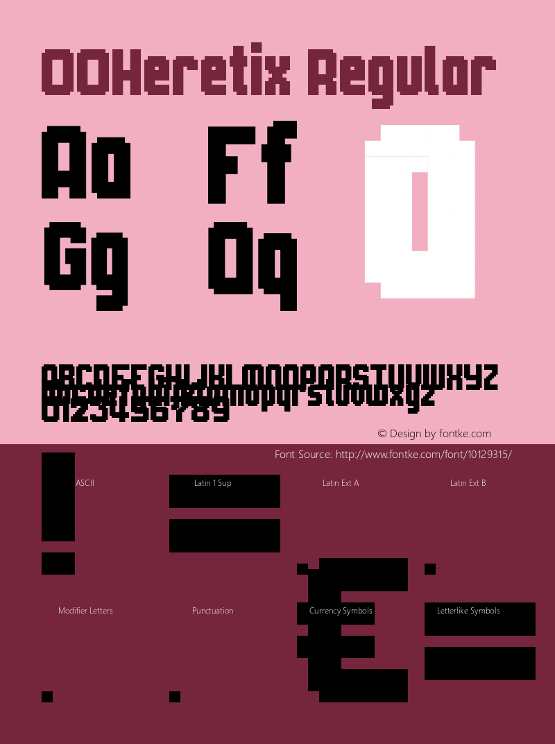 00Heretix Regular 1.00 Font Sample