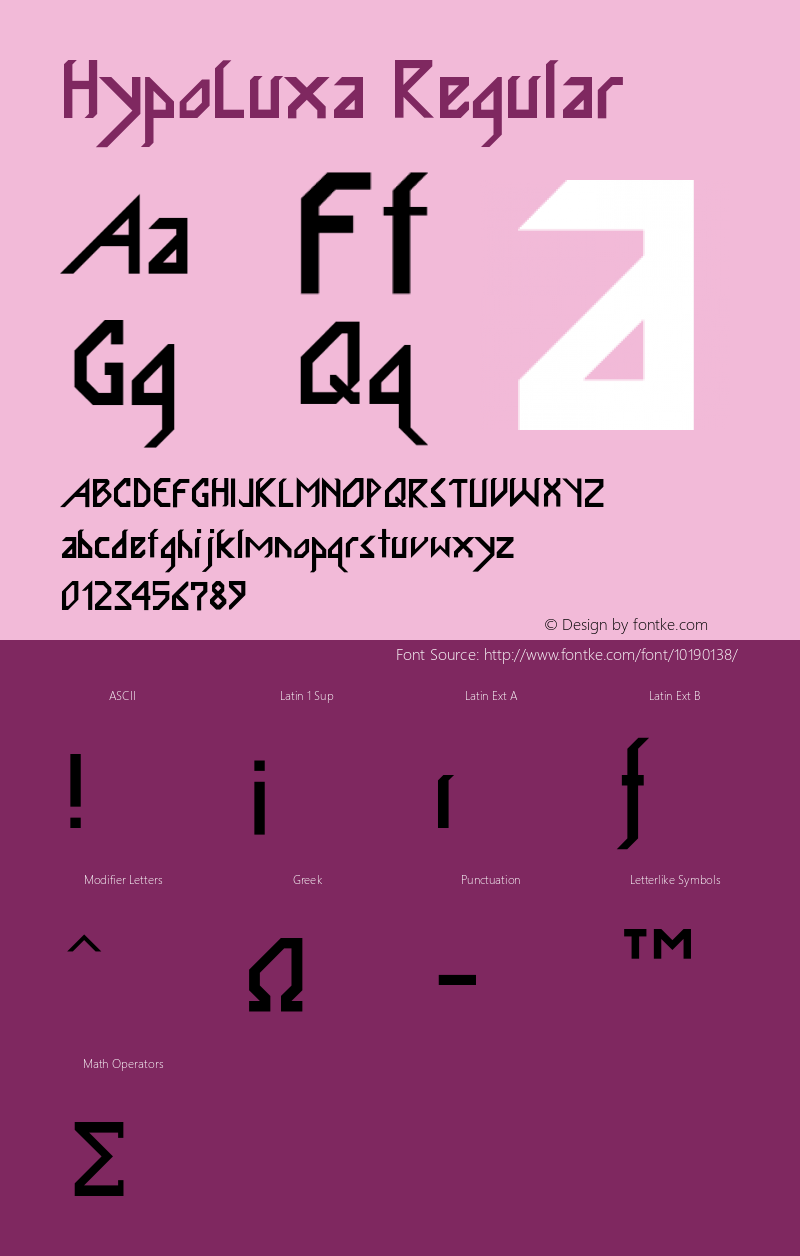 HypoLuxa Regular 001.000 Font Sample