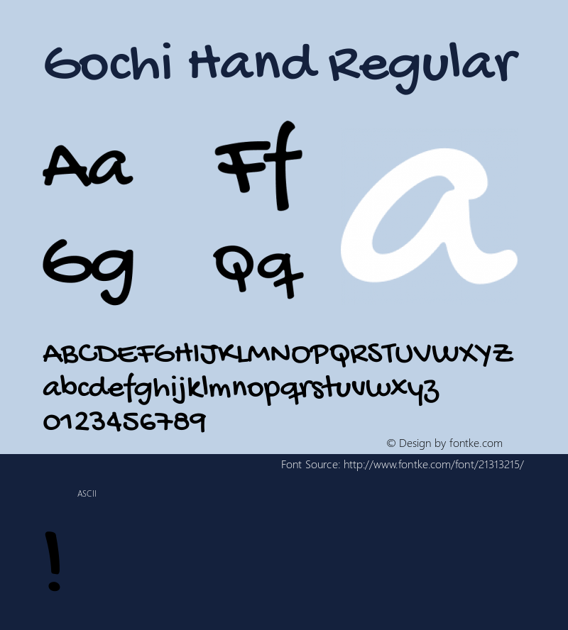 Gochi Hand Regular  Font Sample