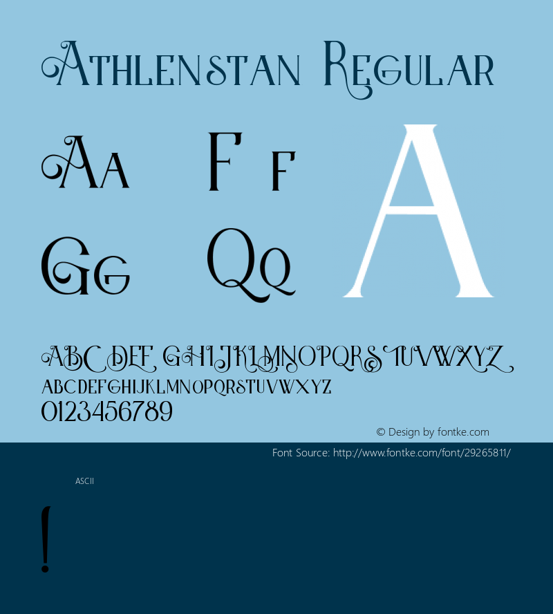 Athlenstan  Font Sample