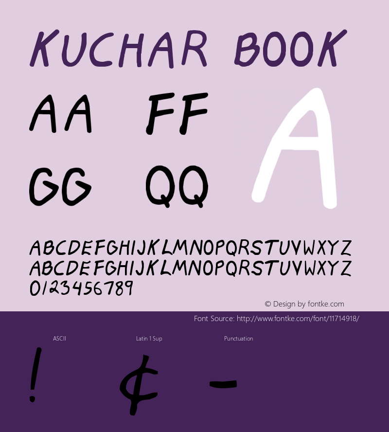 KUCHAR Book Version 1.000 Font Sample